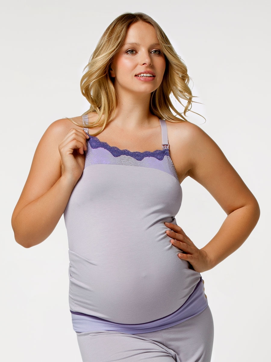 Women Lace Maternity Tank Top Nursing Camisoles Breastfeeding