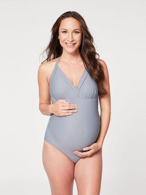 iced tea maternity swimsuit - grey