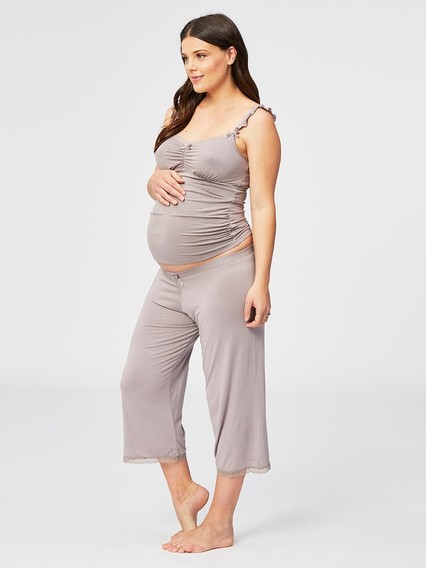 Apple Crumble Maternity PJ Pants - Grey