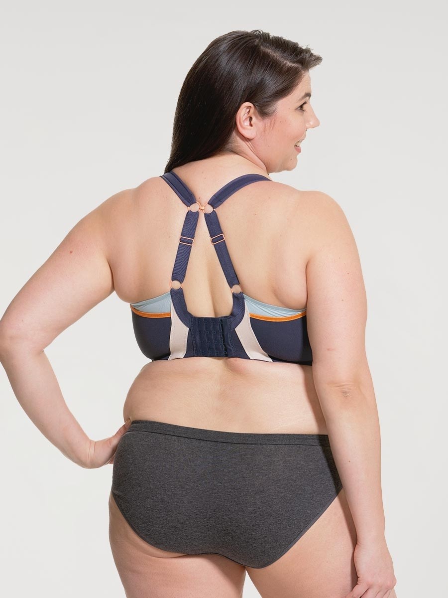 zest nursing sports bra navy blue