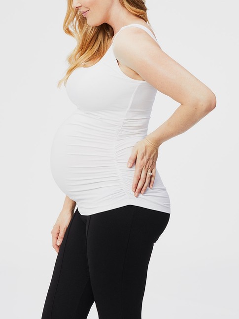ruched maternity tank