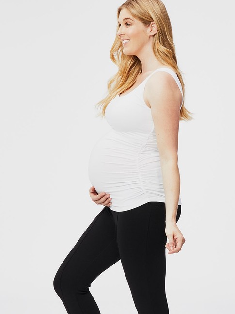 ruched maternity tank