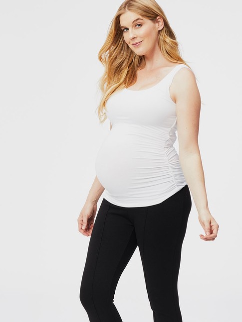 ruched maternity tank