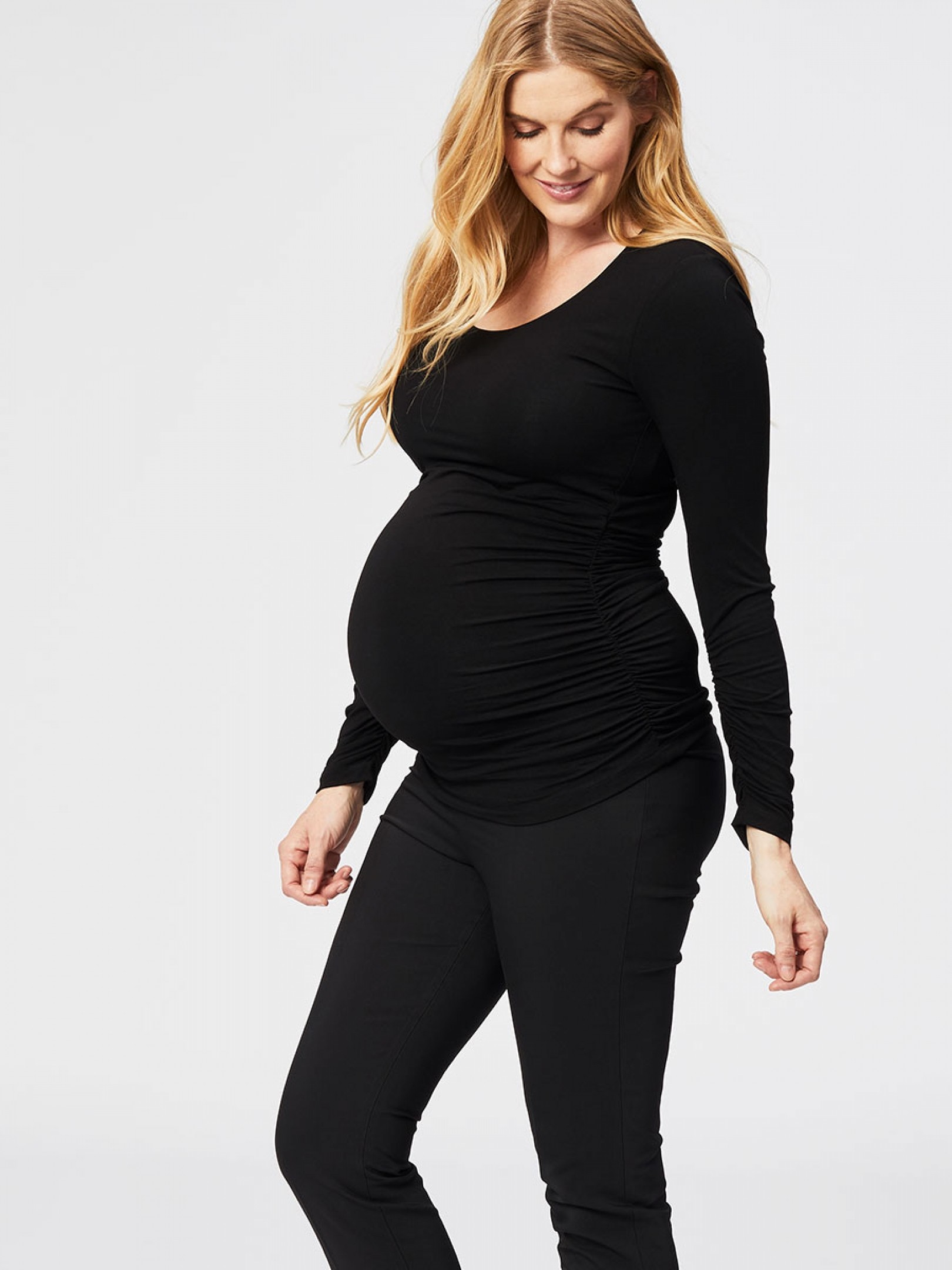 maternity scoop top