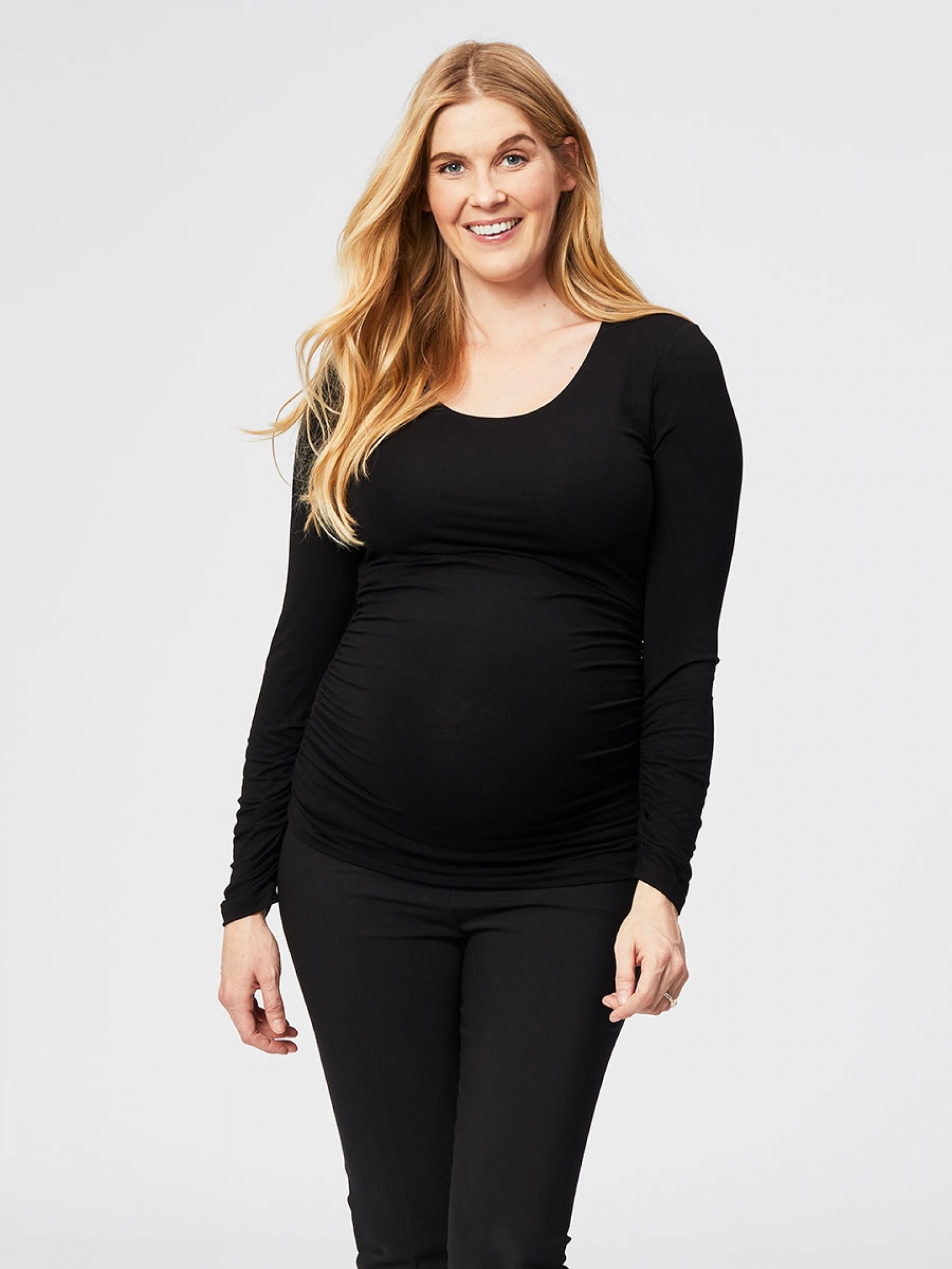 maternity scoop top