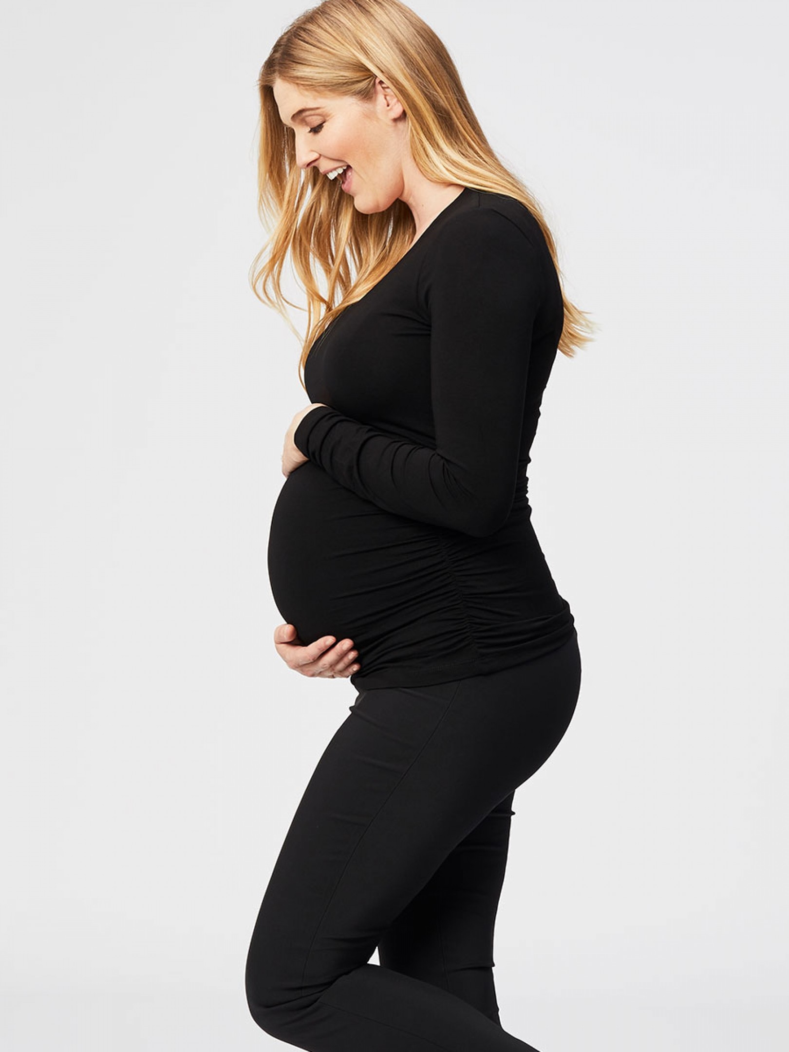 maternity scoop top