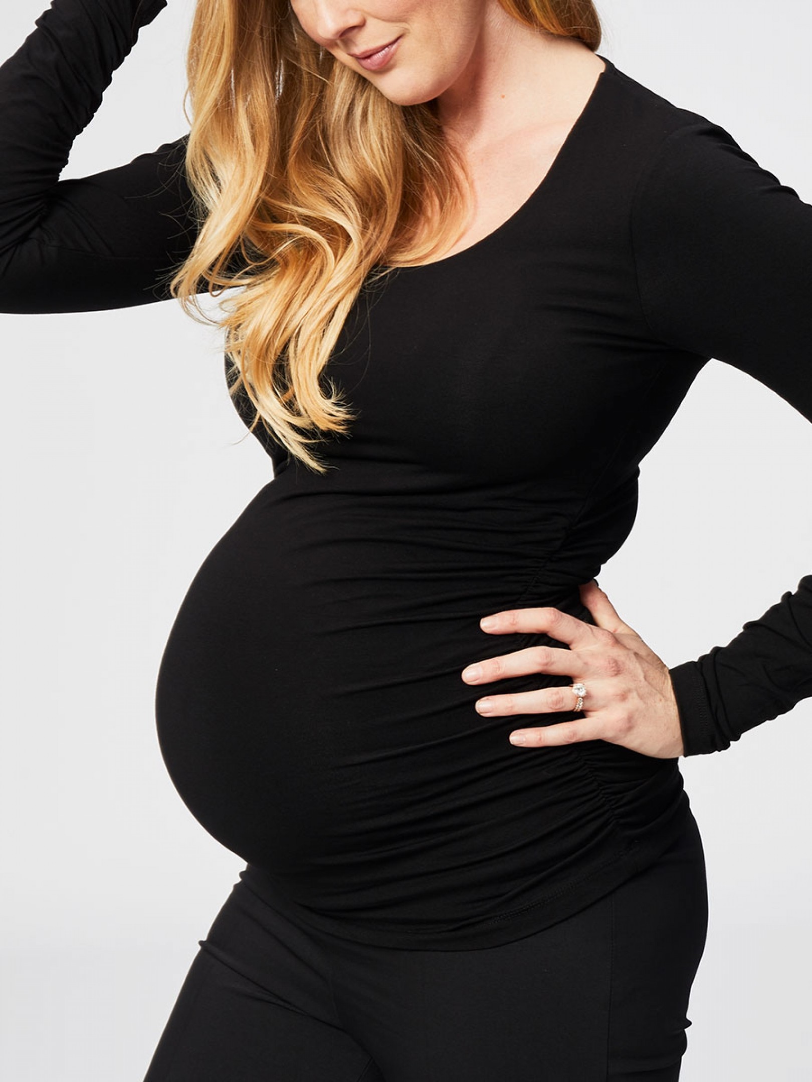 maternity scoop top