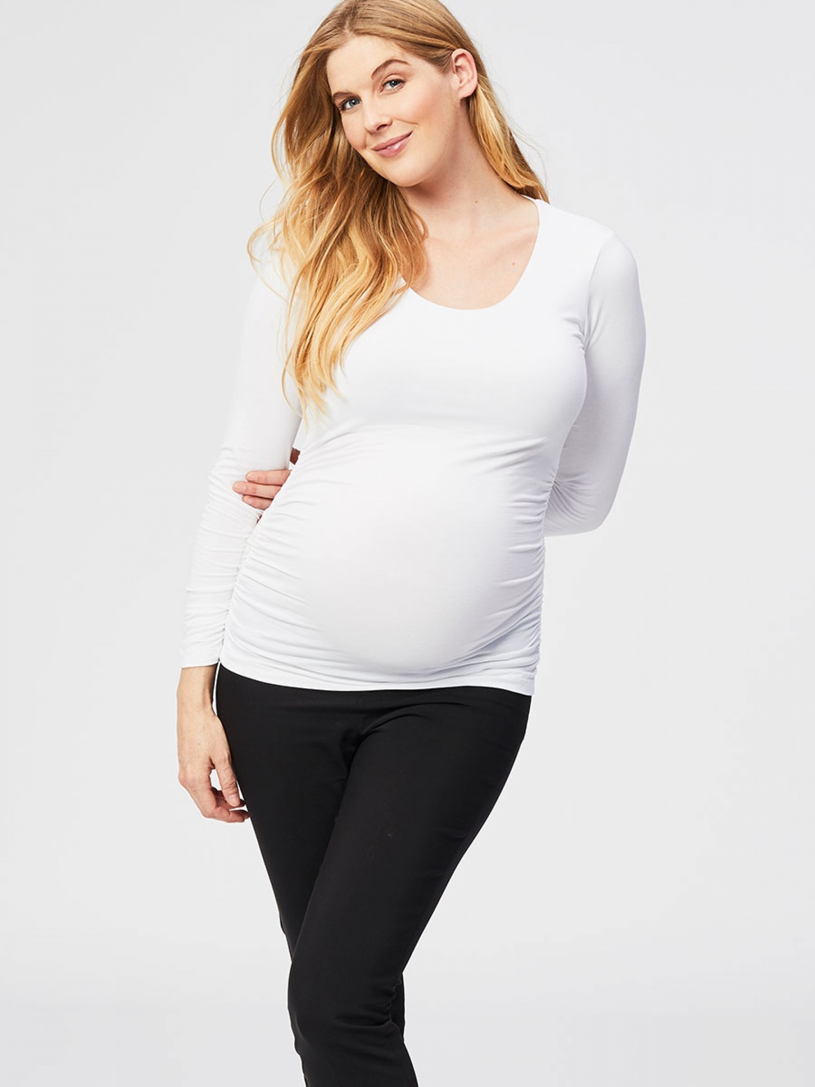 maternity scoop top