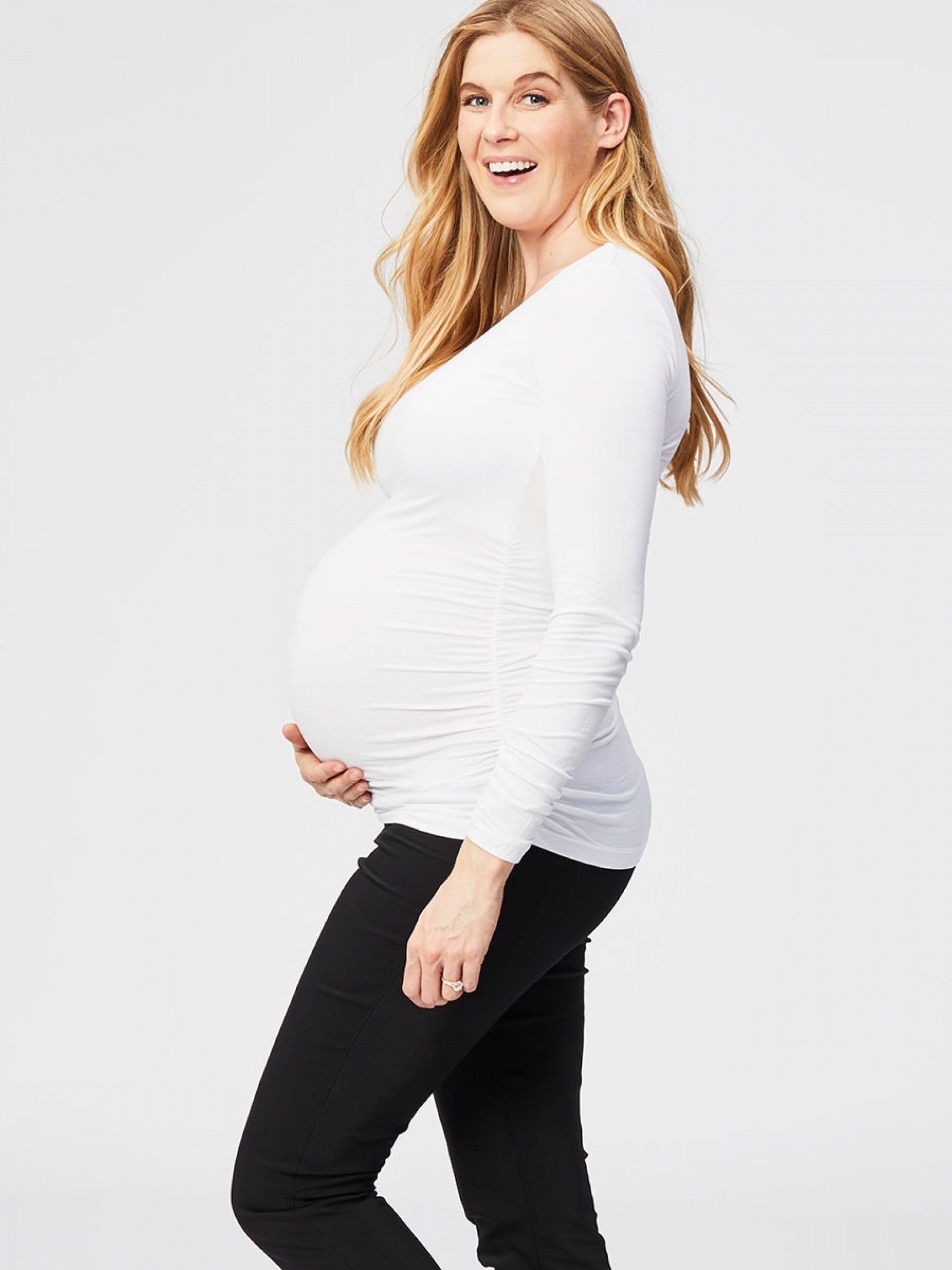 maternity scoop top