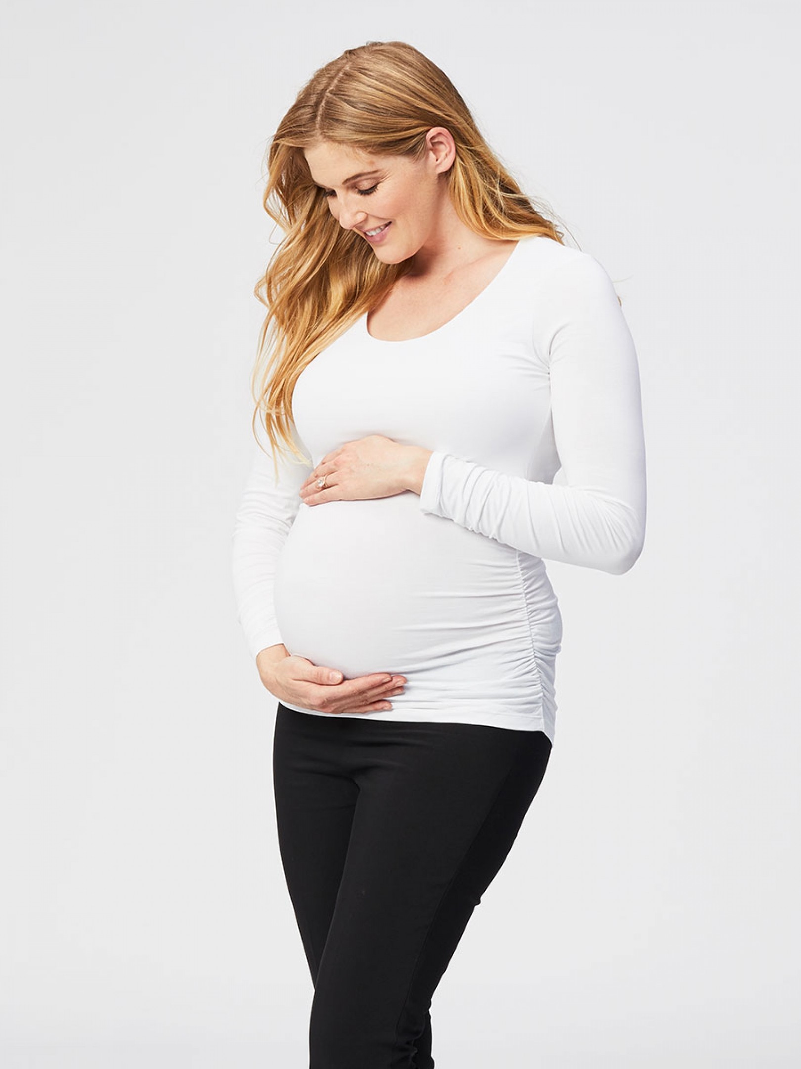 maternity scoop top