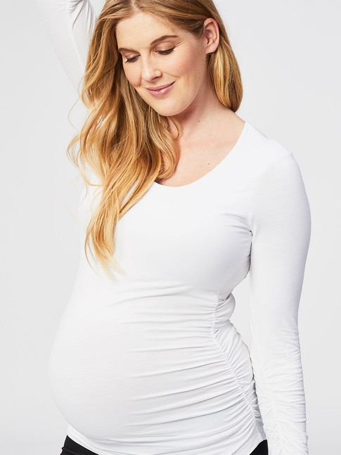 maternity scoop top