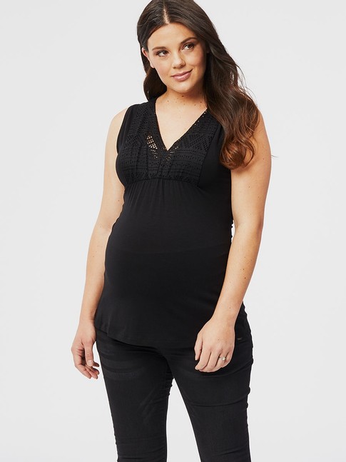 organic lace nursing top