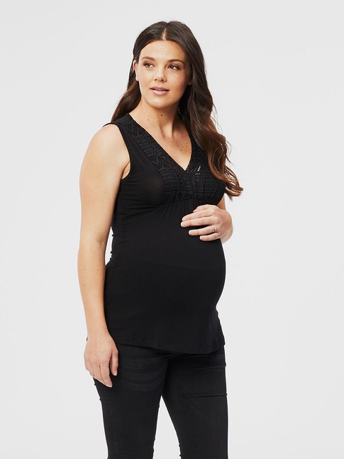 organic lace nursing top