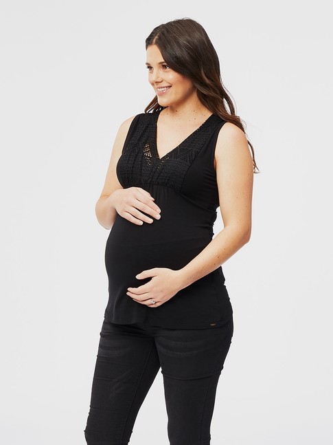 organic lace nursing top