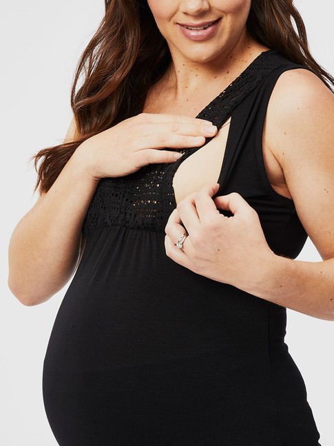 organic lace nursing top