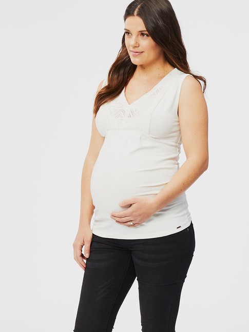 organic lace nursing top