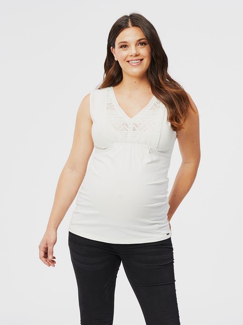 organic lace nursing top