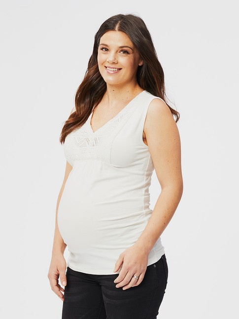 organic lace nursing top