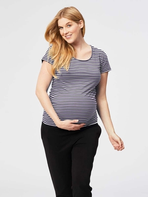 strudel maternity tee - black stripe