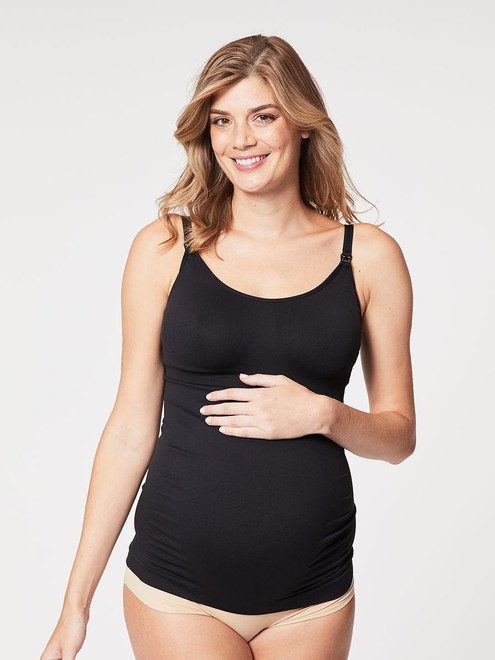 Nursing Tank Top (for F-K Cups), Shaping Nursing Top for Busty  Breastfeeding Women with Built in Bra, Charcoal, X-Large at  Women's  Clothing store