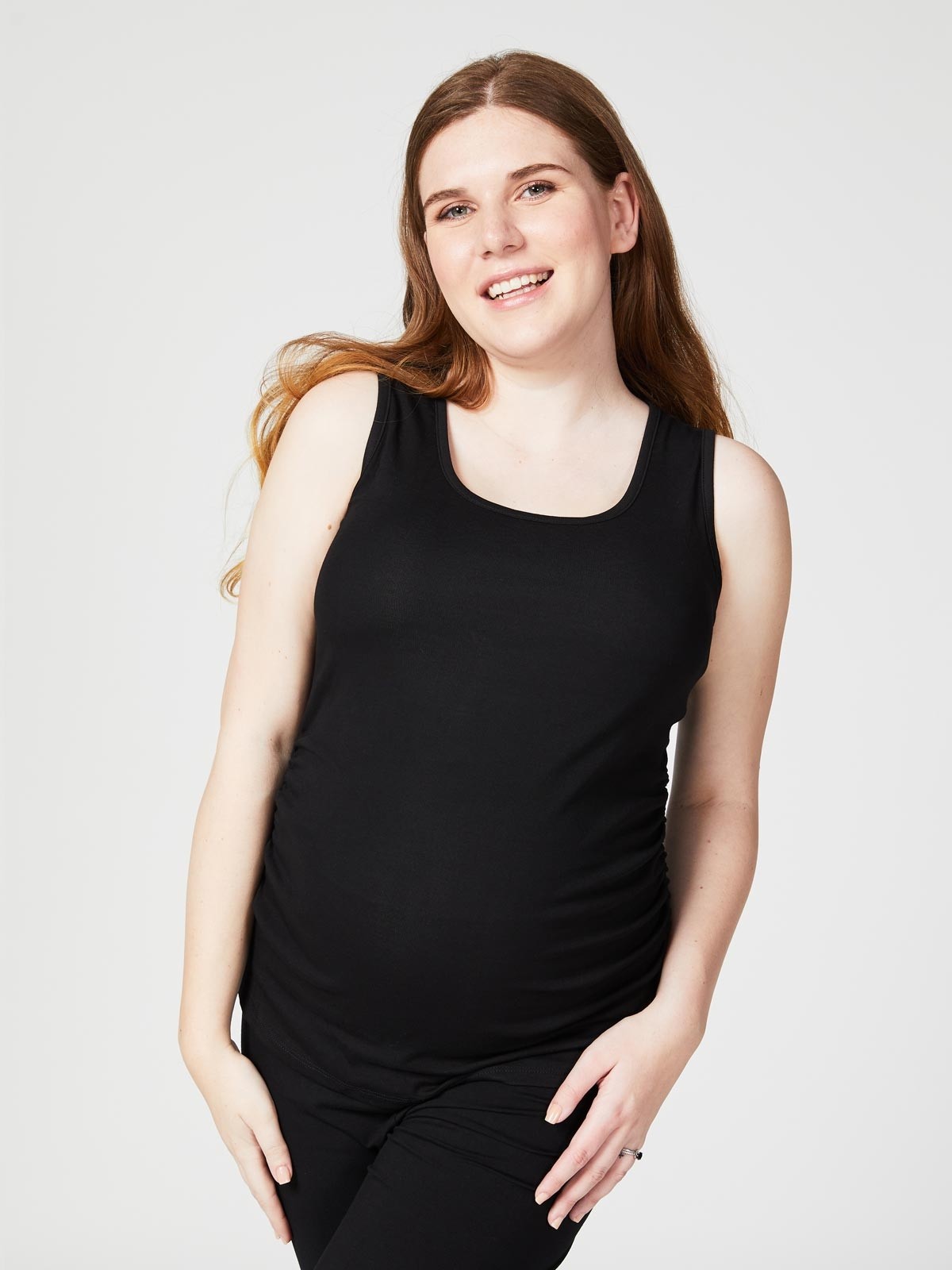 Bubble Gum Ruched Maternity Tank Top