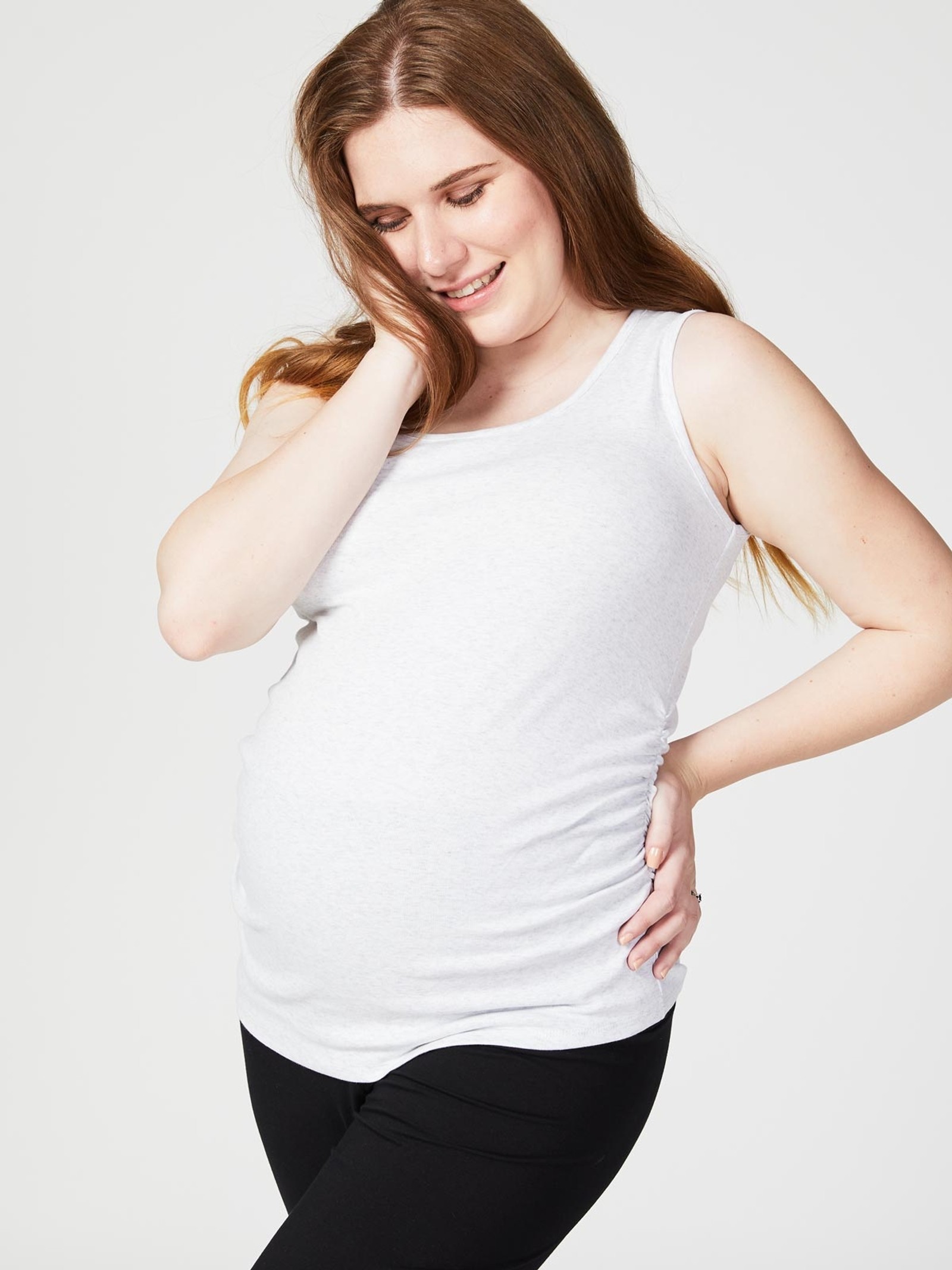 bubble gum maternity tank