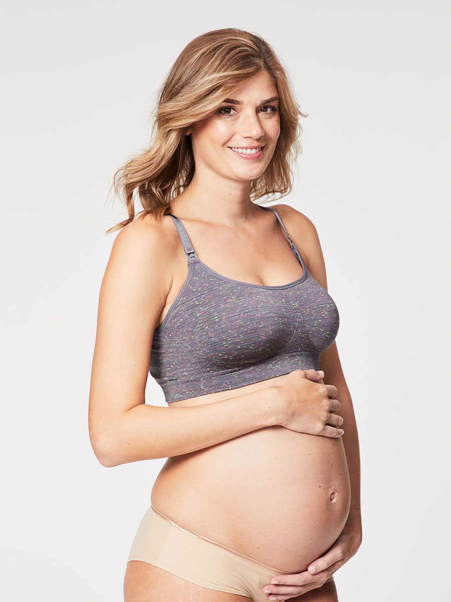 cotton candy sleep yoga bra - charcoal