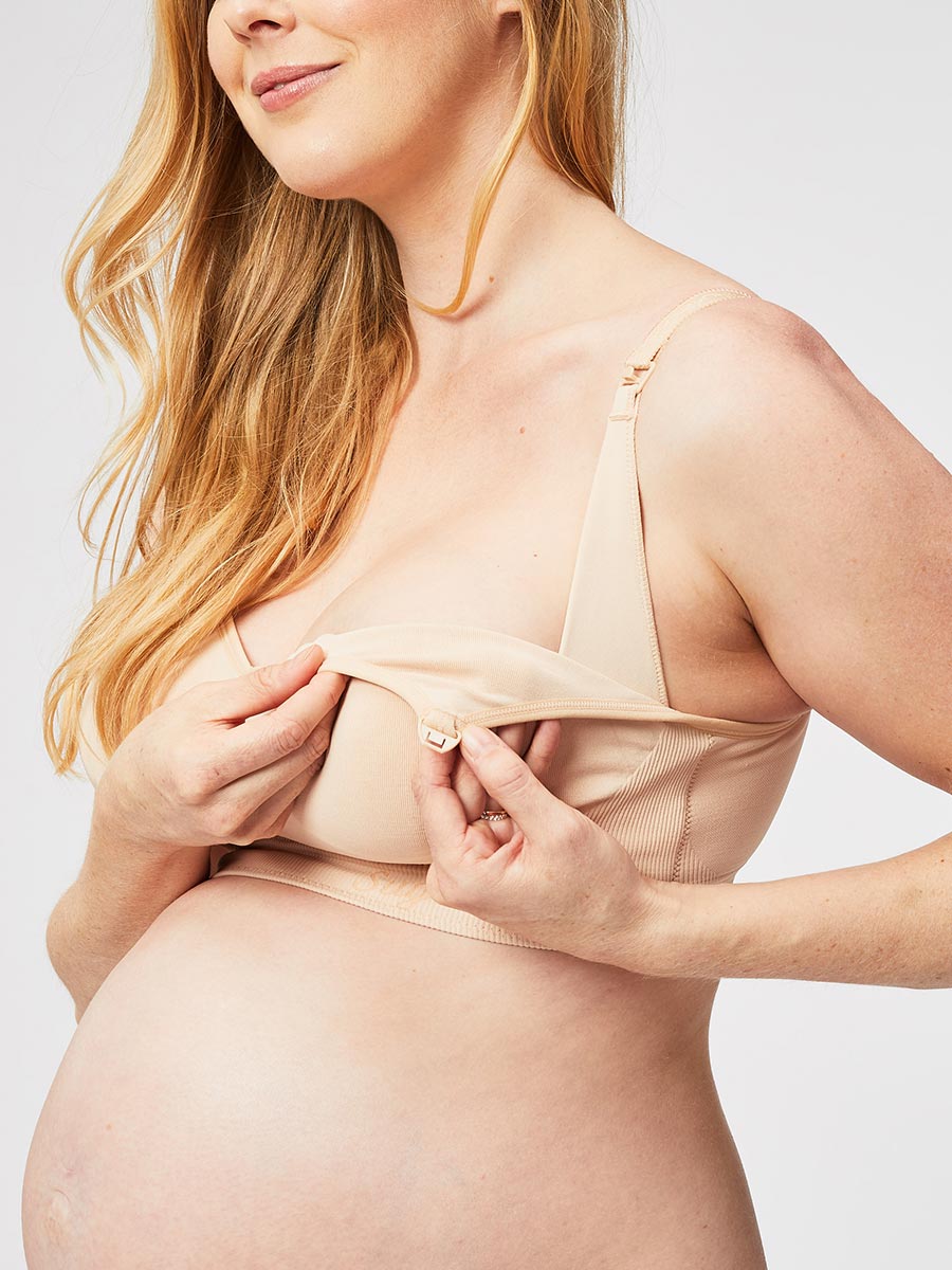 popping candy nursing bralette - nude
