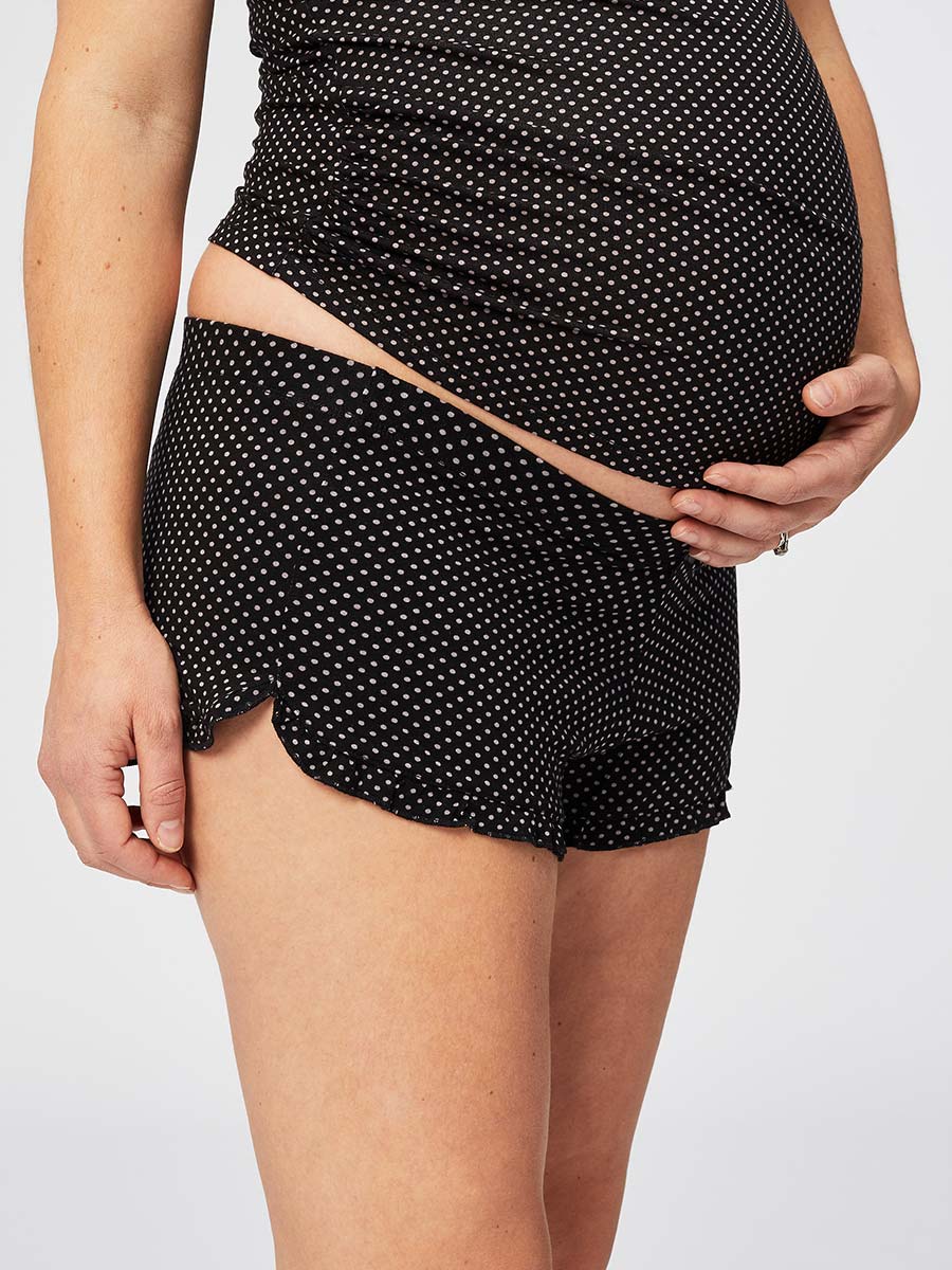 choc vanilla pj shorts - polka