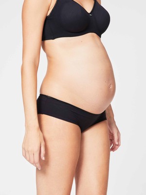 croissant bikini brief - black