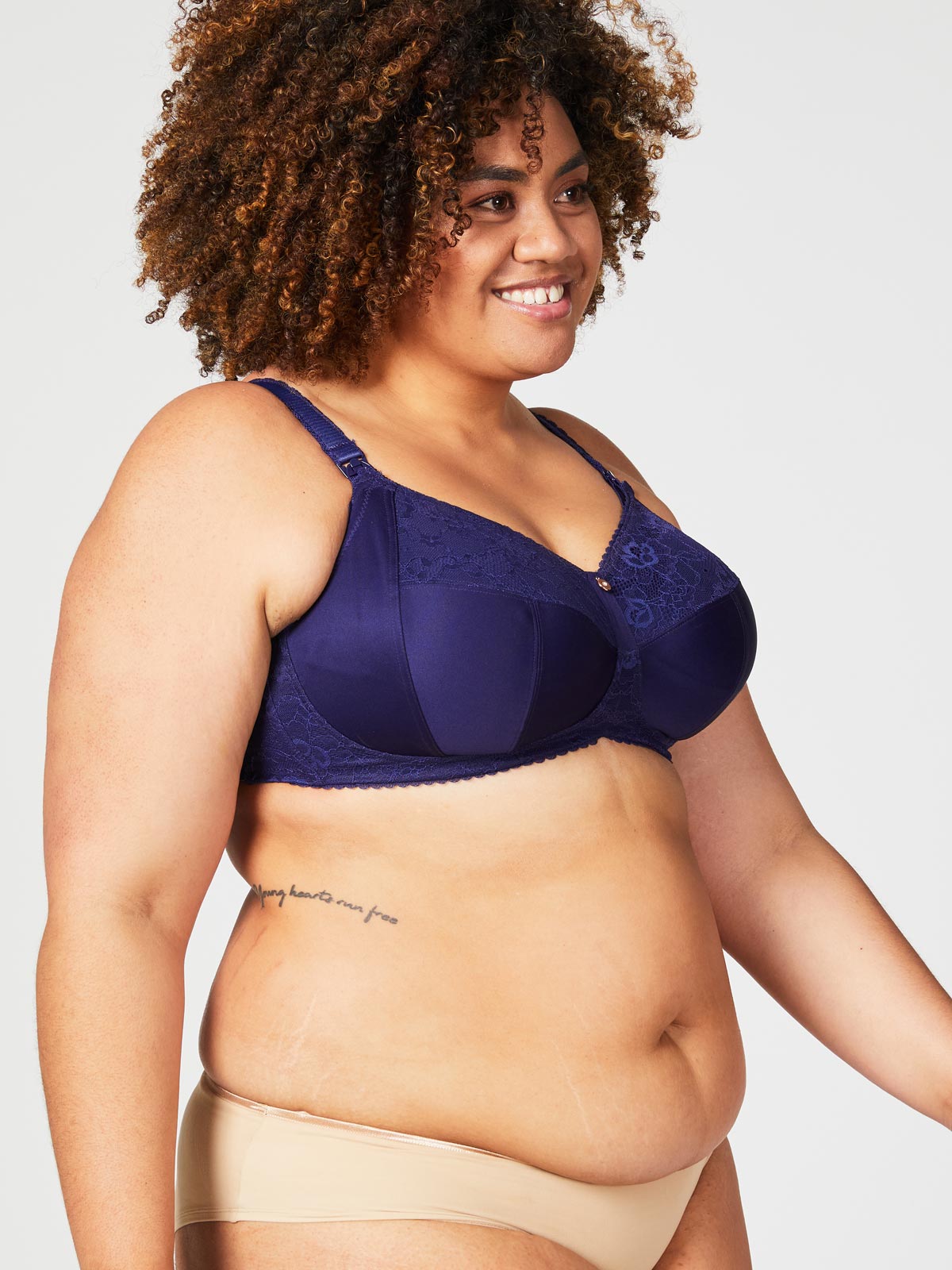 tea non wire nursing bra - blue