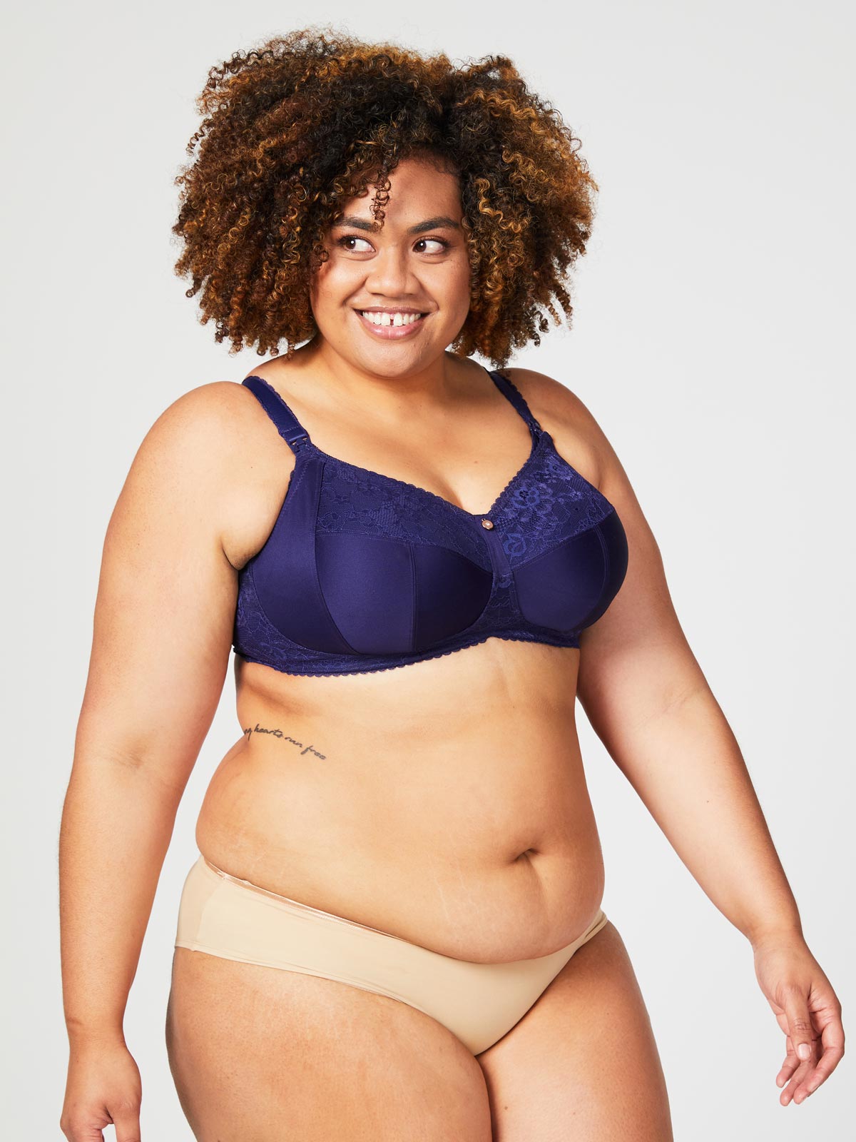 tea non wire nursing bra - blue