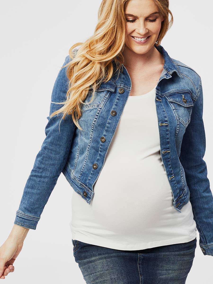maternity denim jacket