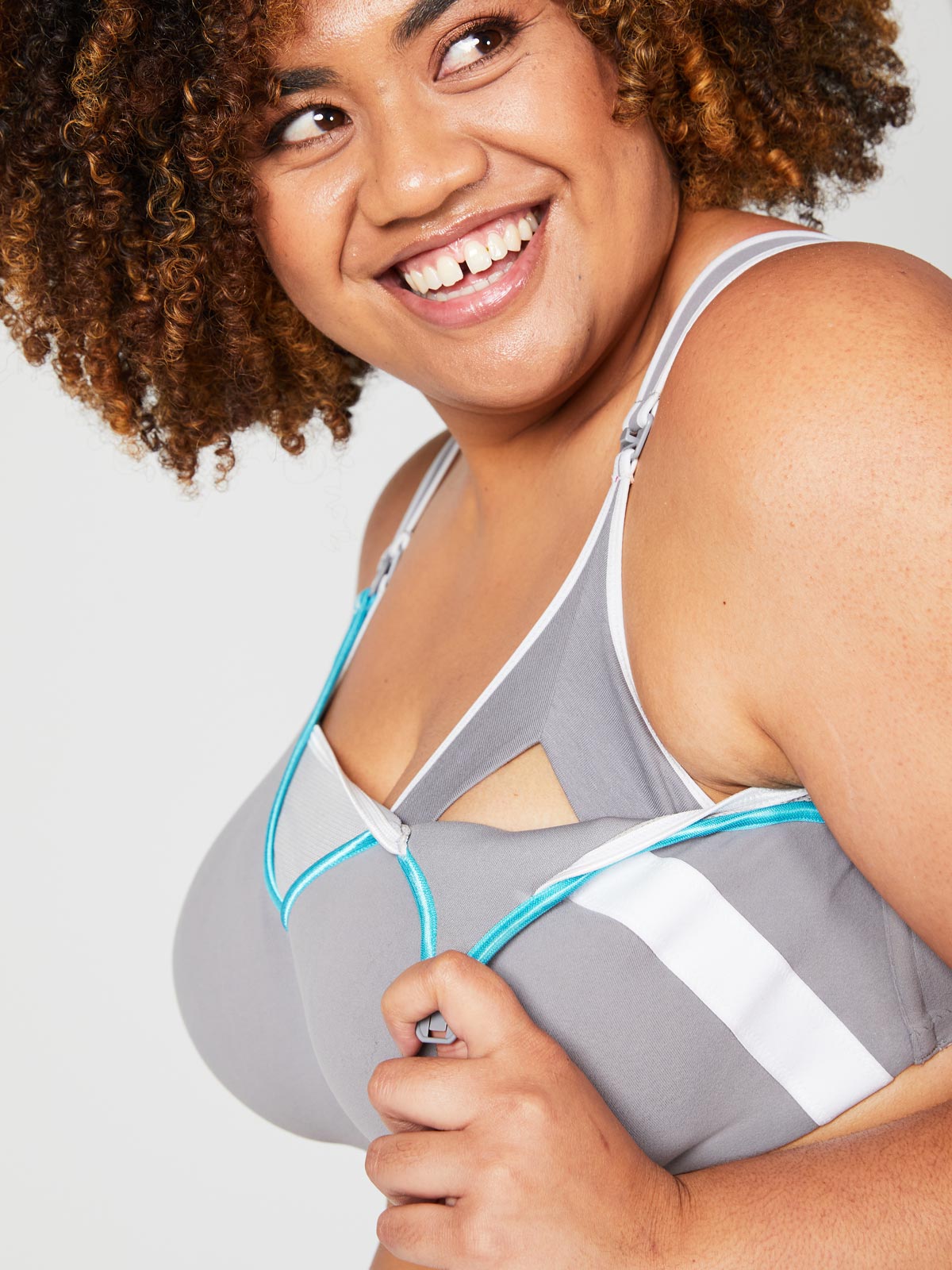 zest nursing sports bra last chance - grey