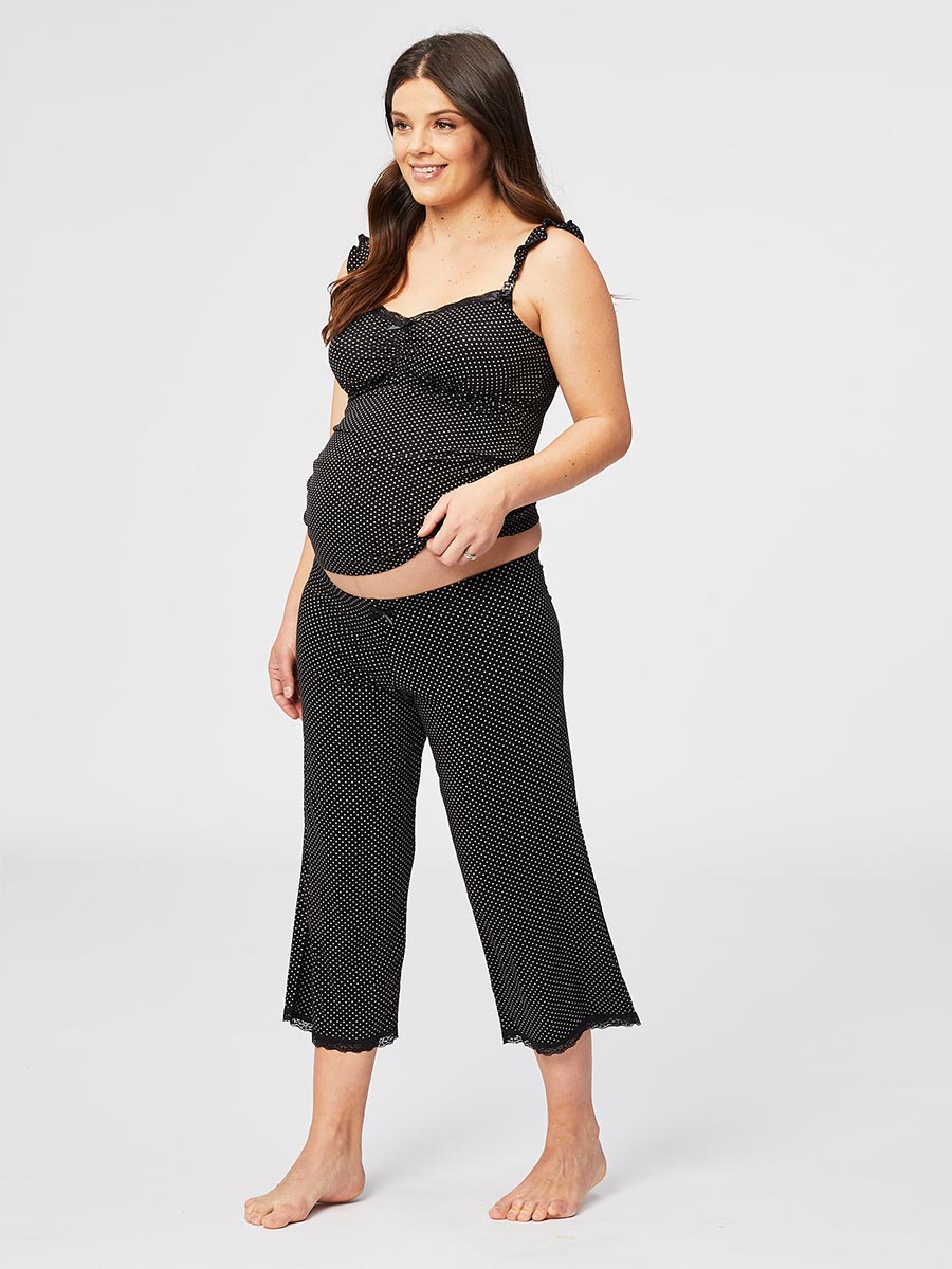 Maternity Sleep Pant - Black, Size: Large | Motherhood Maternity