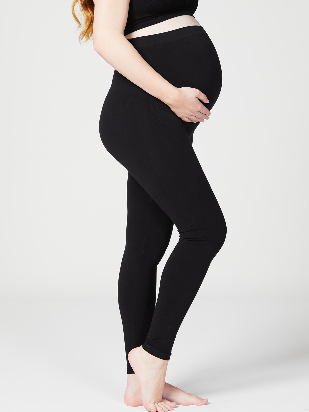 Black Seamless Maternity Leggings