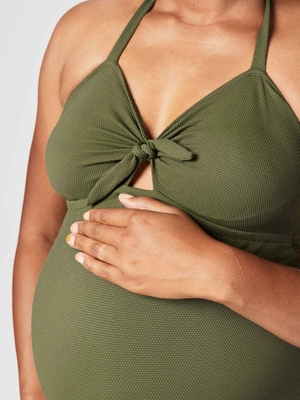 kombucha maternity swimsuit - olive