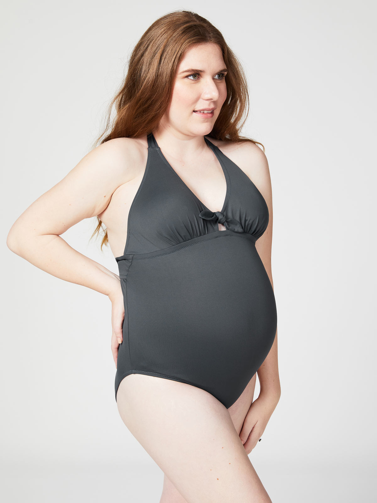 Soda Black Maternity Tankini Set