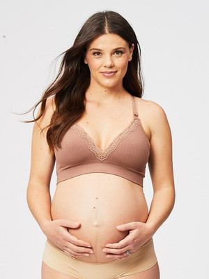 tutti frutti nursing bra - mocha
