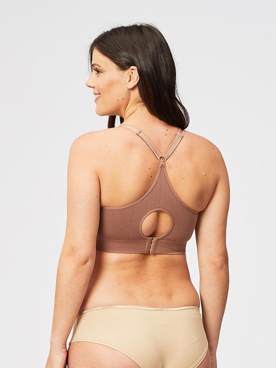 tutti frutti nursing bra - mocha