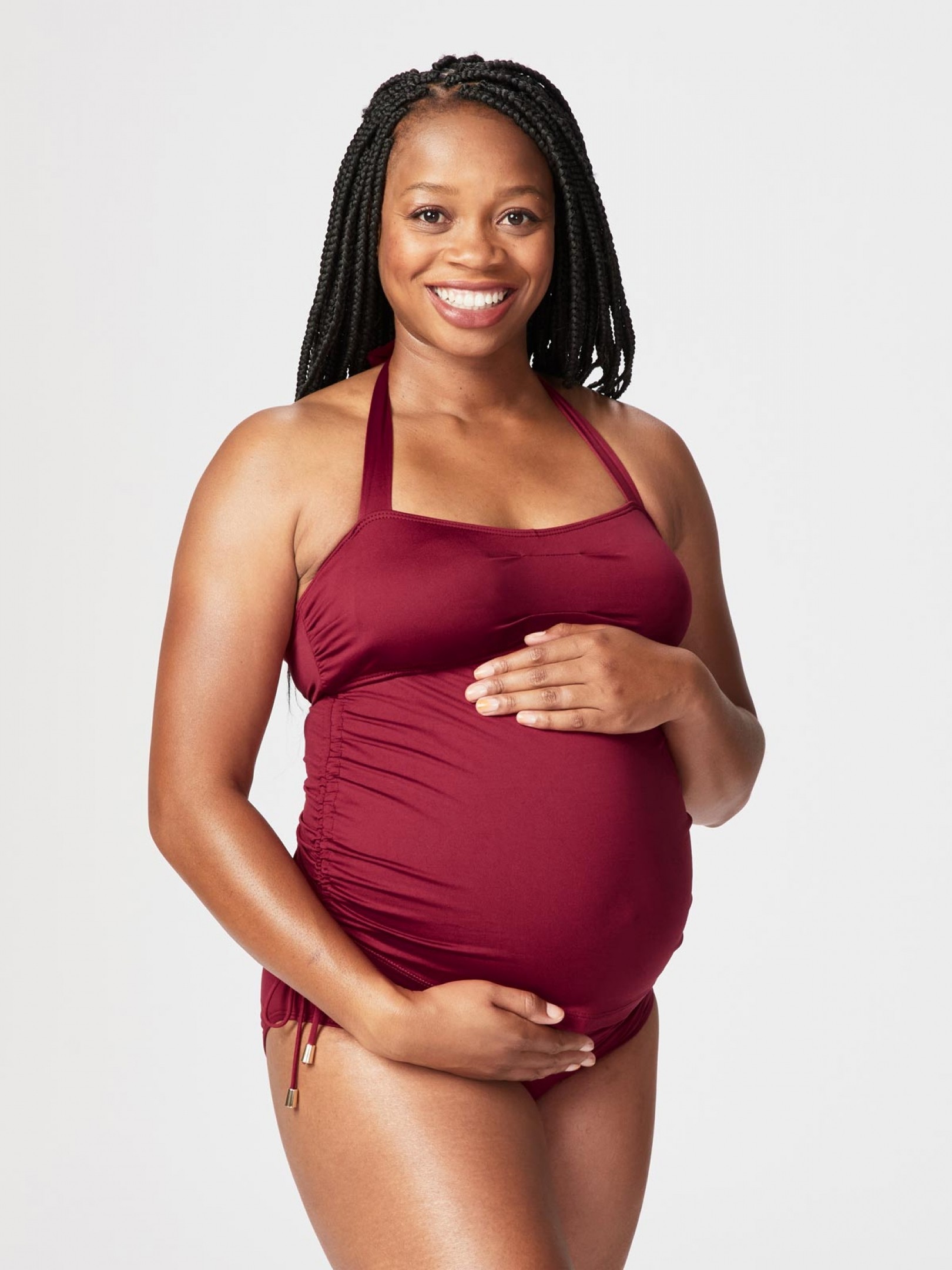 Maternity Swimsuit Beach Bump By Motherhood 2-Piece Tankini Plus