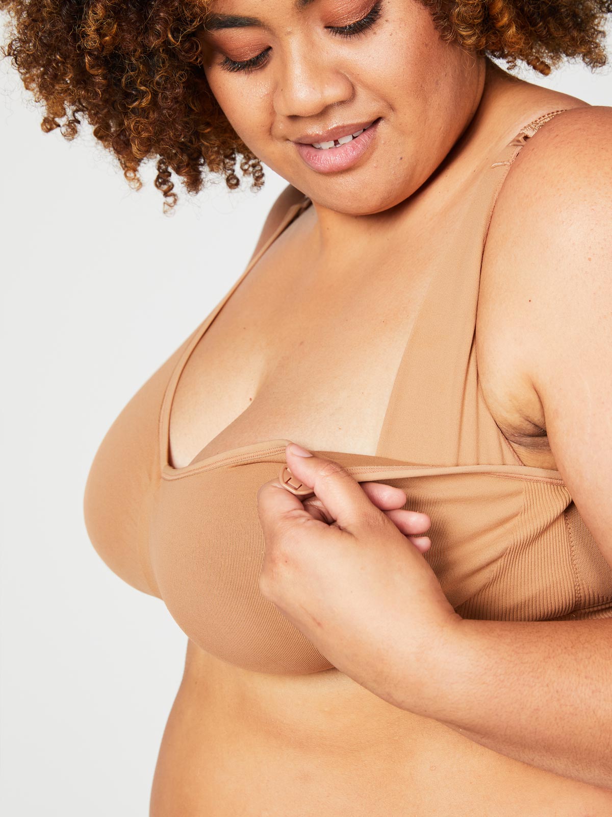 popping candy nursing bralette - mocha
