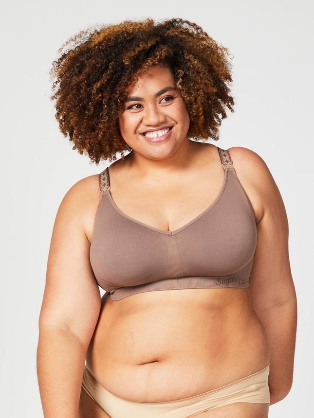 Popping Candy Busty Maternity & Nursing Bra (F - H Cup) - Cocoa