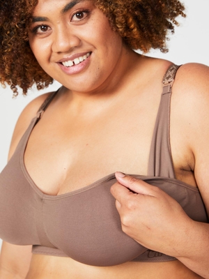 popping candy nursing bralette - cocoa