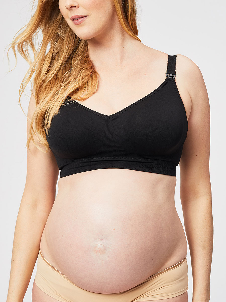 popping candy nursing bralette - black