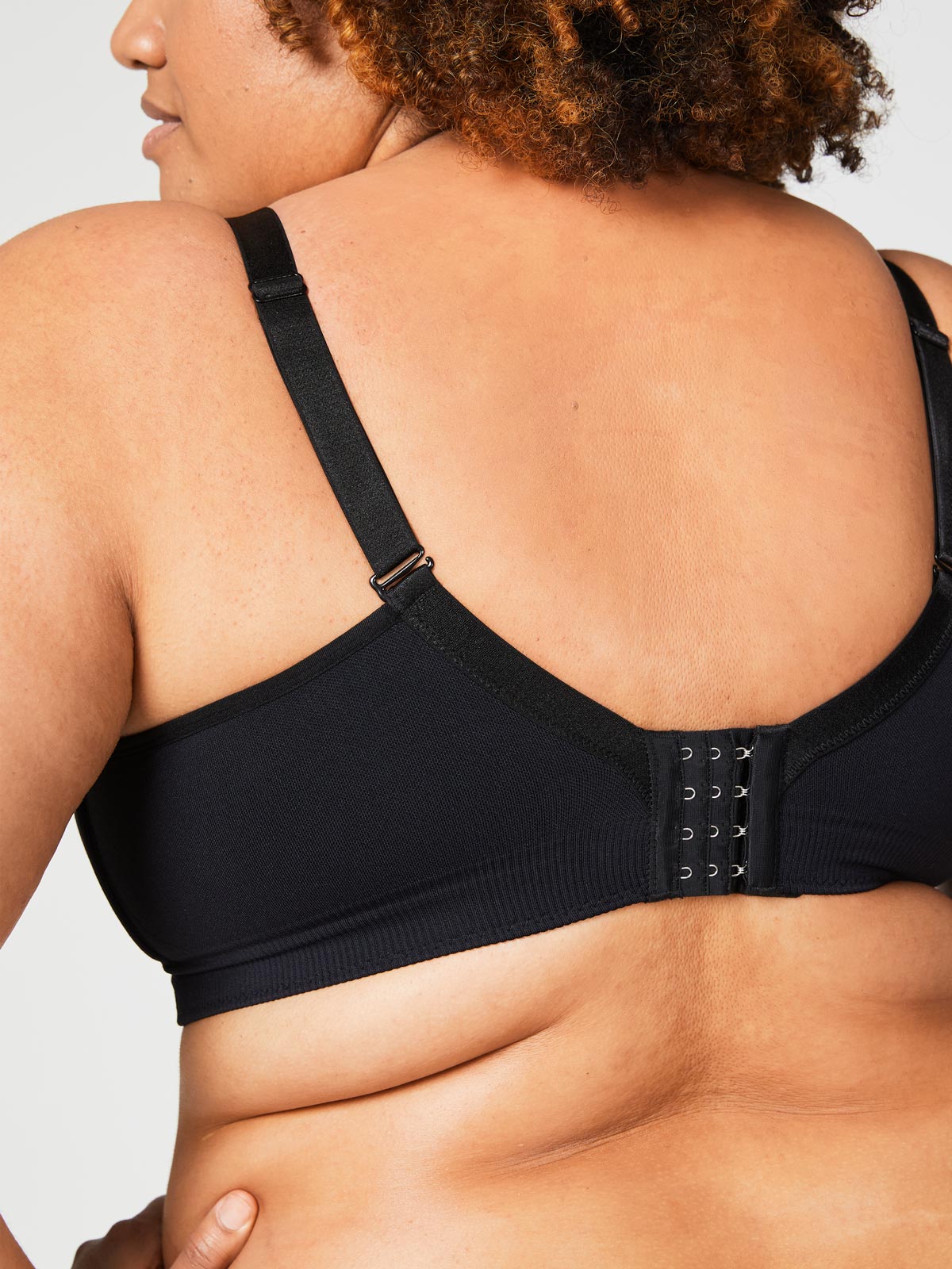ribbon candy nursing bralette - black