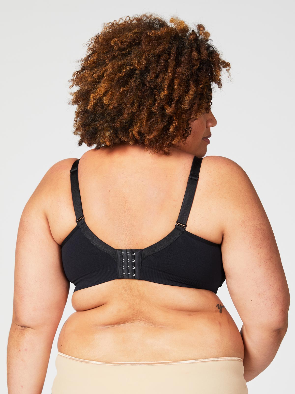 ribbon candy nursing bralette - black