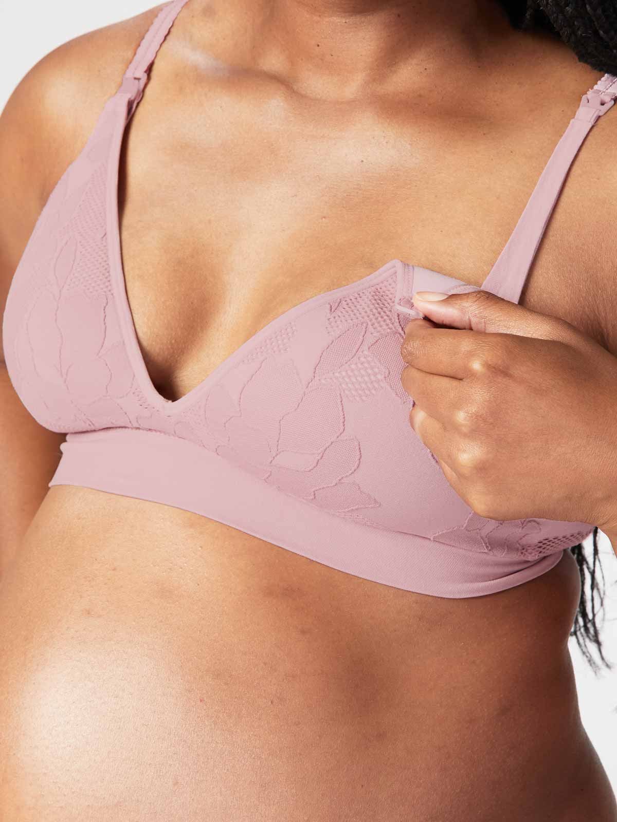 freckles recycled nursing bra - mauve