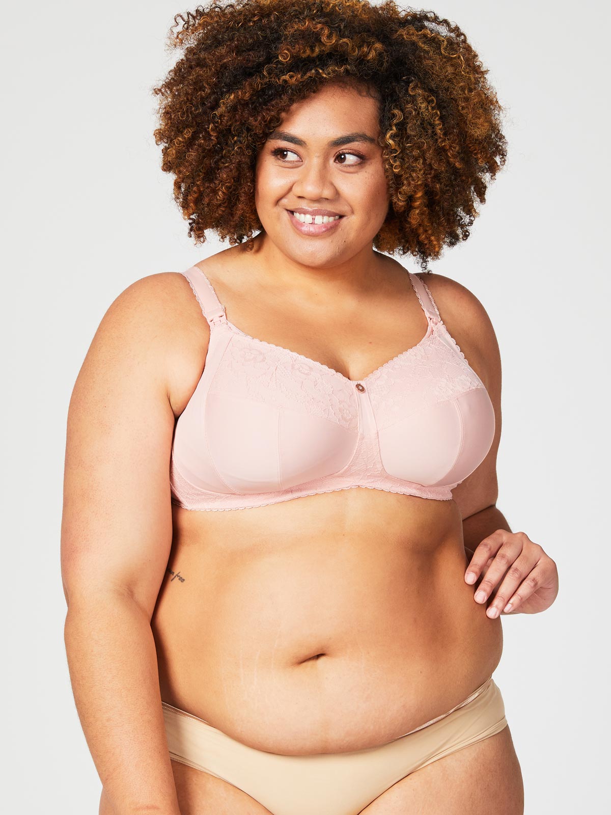 tea non wire nursing bra - blush
