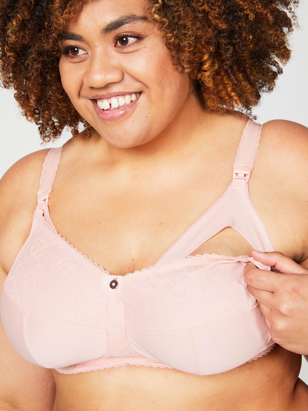 tea non wire nursing bra - blush